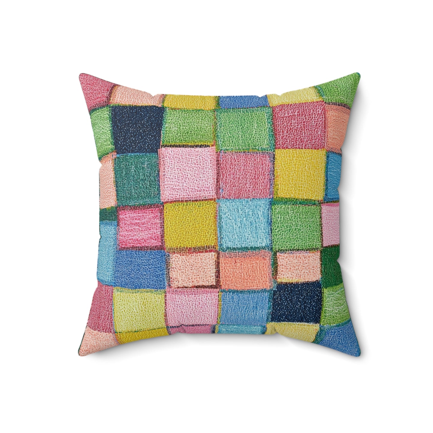 Patchwork 1 - Spun Polyester Square Pillow - USA