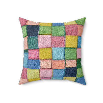 Patchwork 1 - Spun Polyester Square Pillow - USA