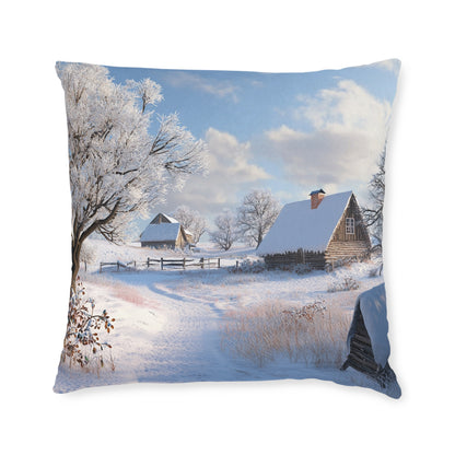 Winter in The Countryside - Square Cushion  - UK