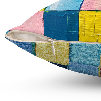 Patchwork 1 - Spun Polyester Square Pillow - USA