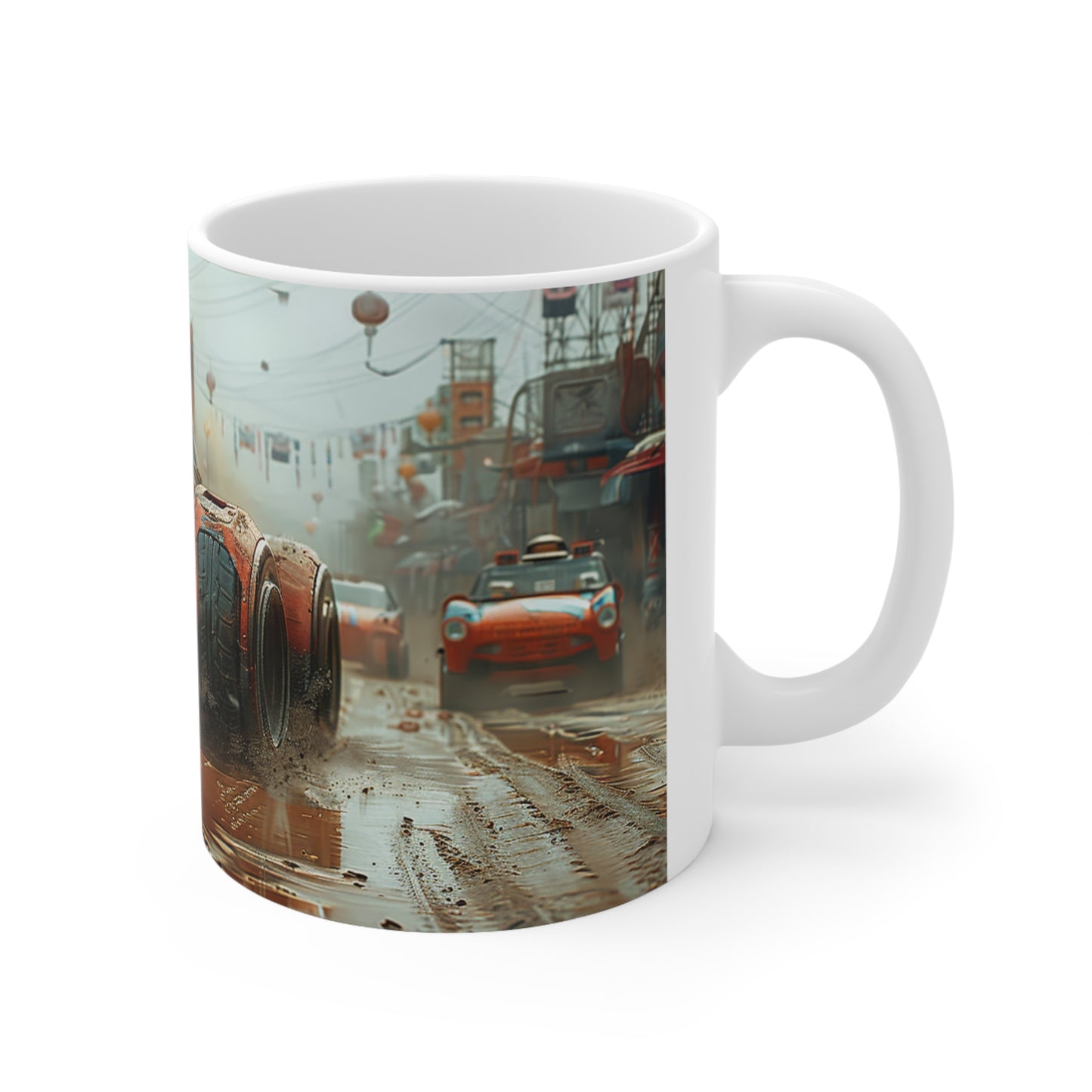 Futuristic Car 4 Ceramic Coffee Cups, 11oz, 15oz - UK