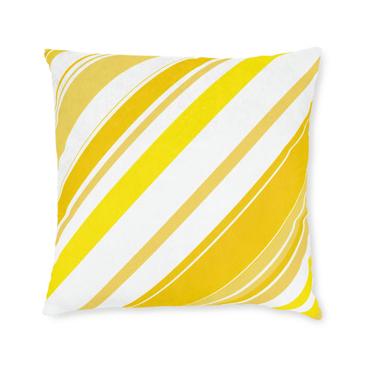 Fresh Lemon Stripes - Square Pillow - UK