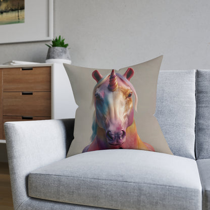 Colourful Magical Unicorn - Square Cushion - UK