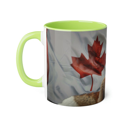 Fox and Flag Accent Mug, 11oz - Canada Only