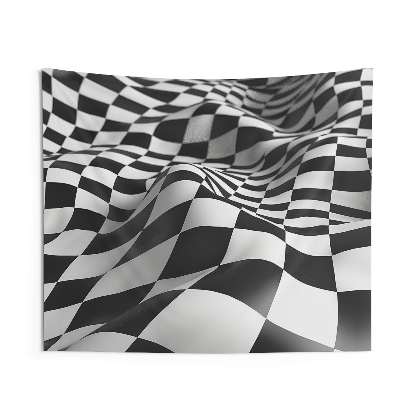 Wavy Check Indoor Wall Tapestry - USA
