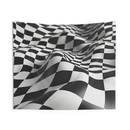 Wavy Check Indoor Wall Tapestry - USA