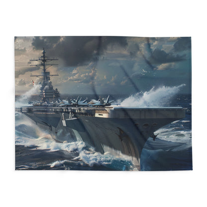Aircraft Carrier 1 Arctic Fleece Blanket - USA