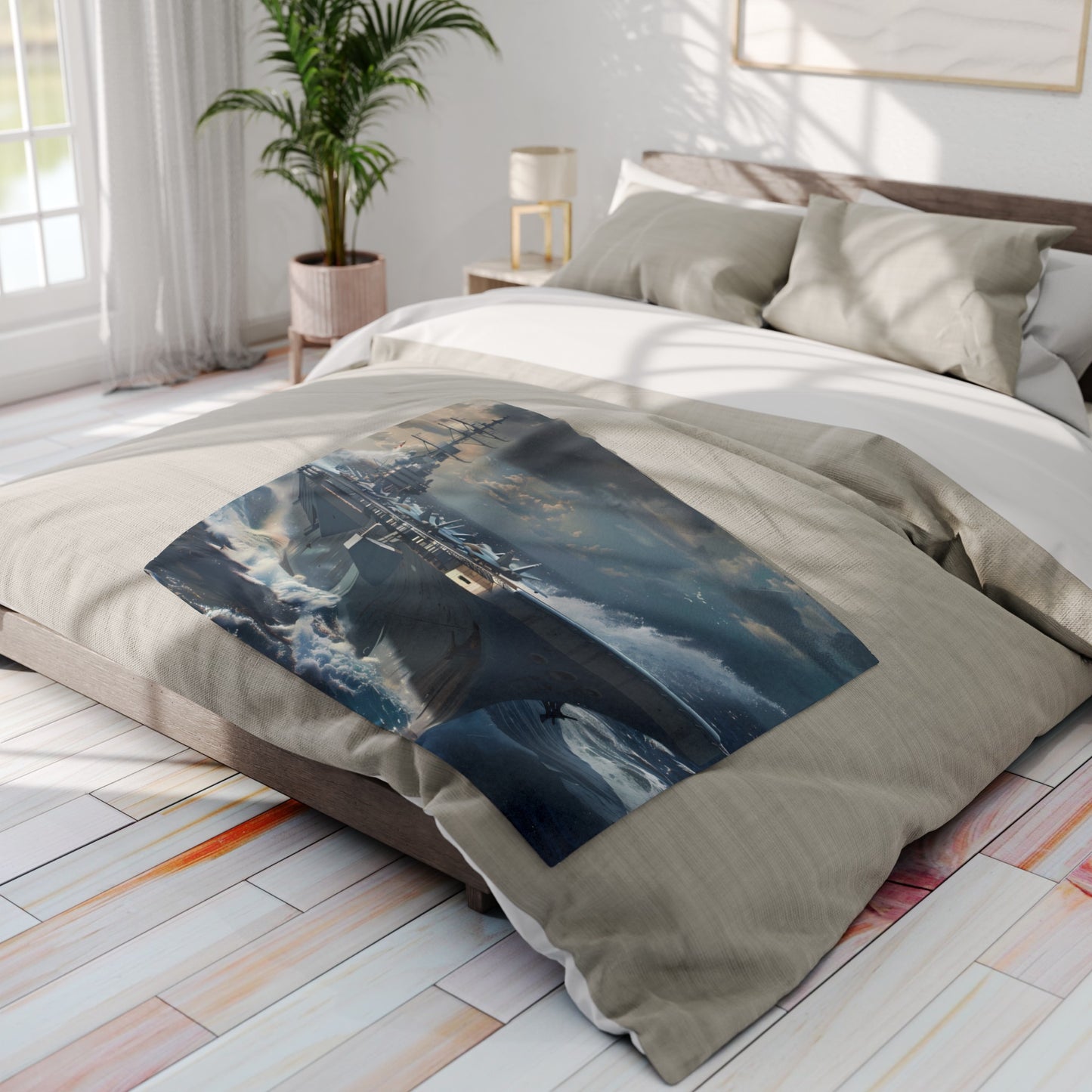 Aircraft Carrier 1 Arctic Fleece Blanket - USA