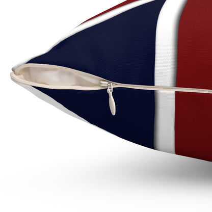 Union Jack Manchester Square Pillow - Cozy British Home Decor - USA