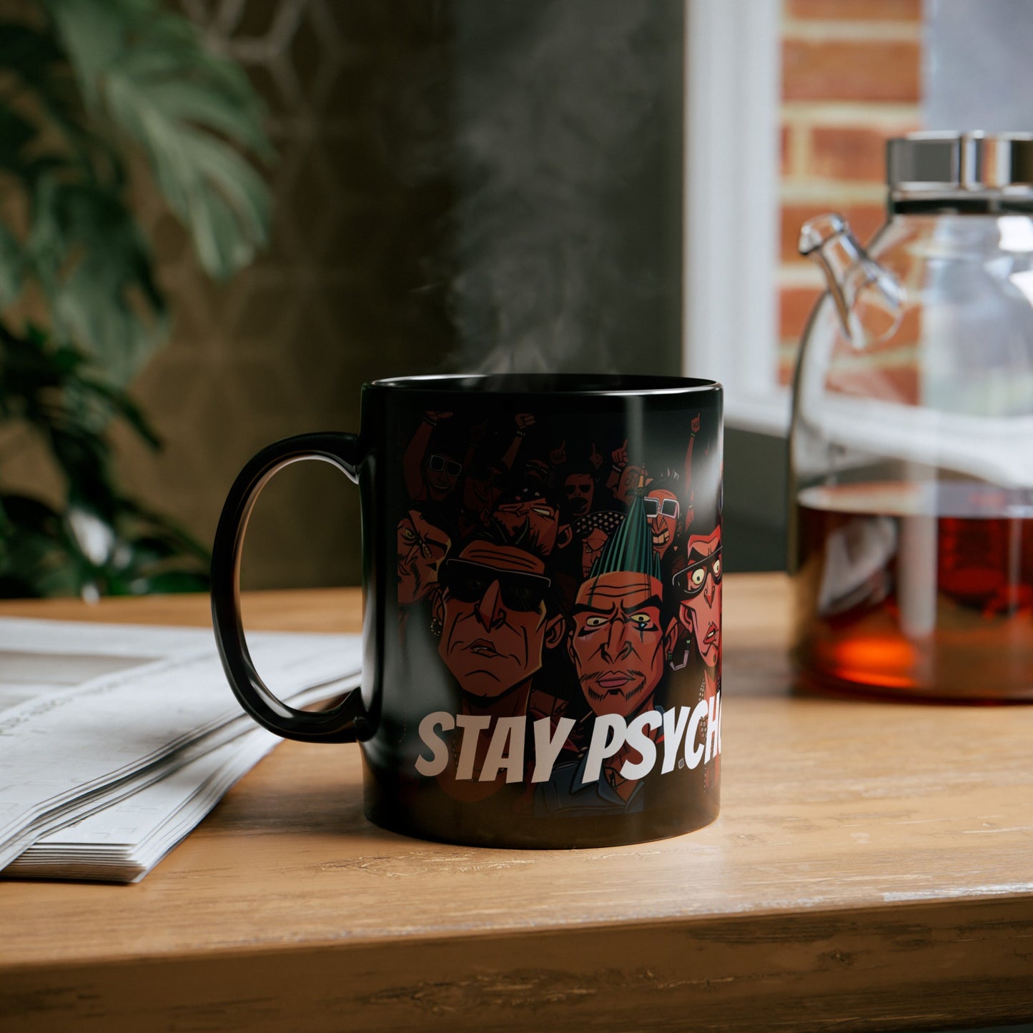 Stay Psycho Black Mug (11oz, 15oz) - UK
