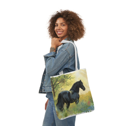 Horse #4 Polyester Canvas Tote Bag (AOP)