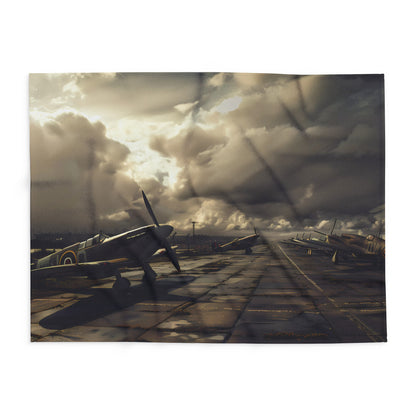 WW2 Airfield #1 Arctic Fleece Blanket - UK