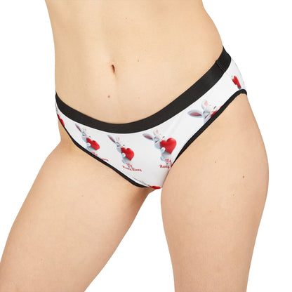 Cute Bunny Print Women's Underwear - My Hoppy Bunny Design USA