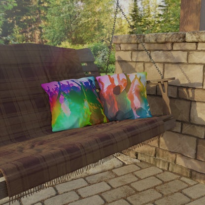 Rainbow Party Cushion - Outdoor Pillows - USA