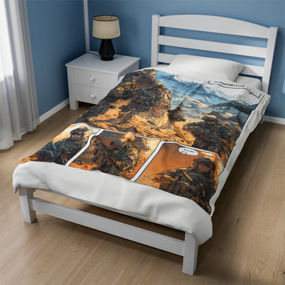 Special Forces Comic Cover 3 - Velveteen Plush Blanket USA