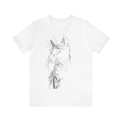 Cat Silhouette #5 - Unisex Jersey Short Sleeve Tee