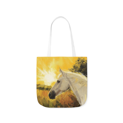 Horse #3 Polyester Canvas Tote Bag (AOP)
