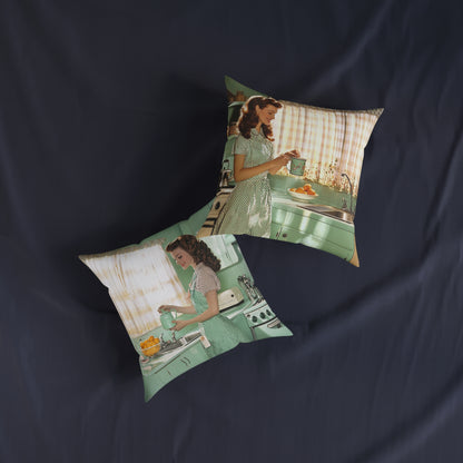 1950s Americana - Square Pillow - UK