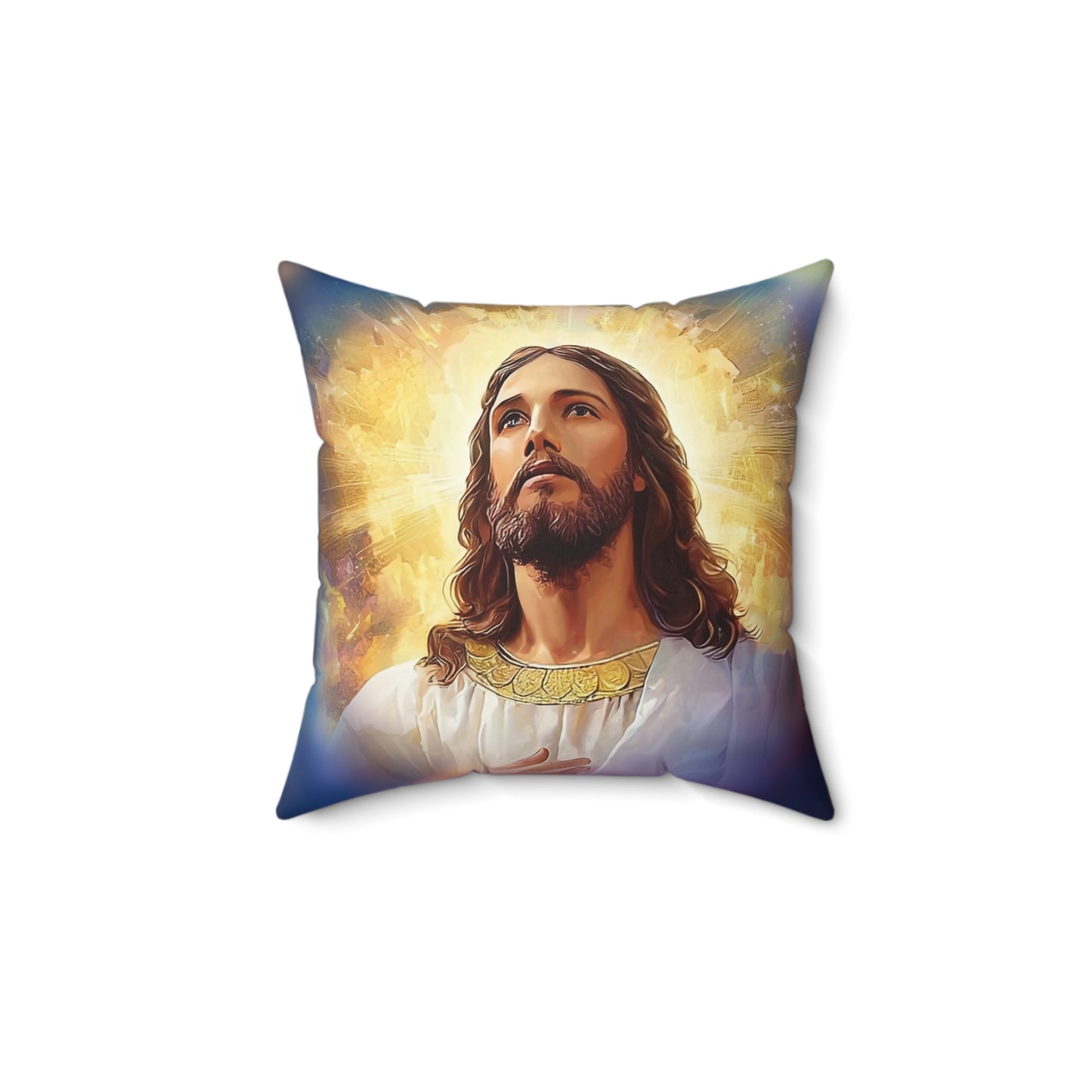 Jesus - Spun Polyester Square Pillow USA