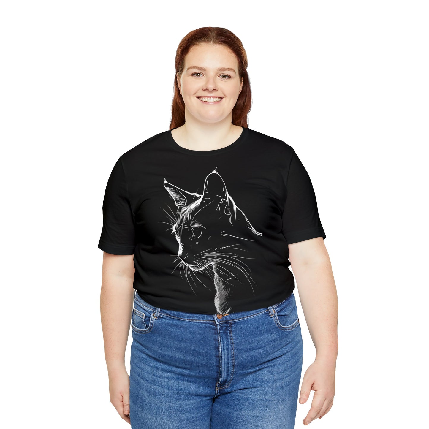 Cat Silhouette  #4 - Unisex Jersey Short Sleeve Tee