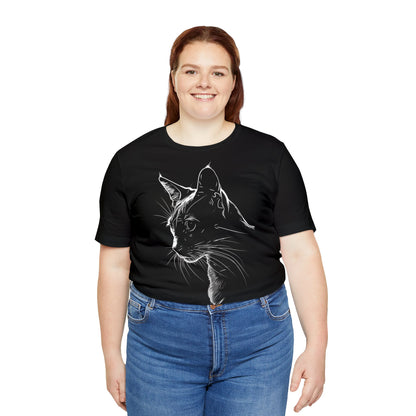 Cat Silhouette  #4 - Unisex Jersey Short Sleeve Tee