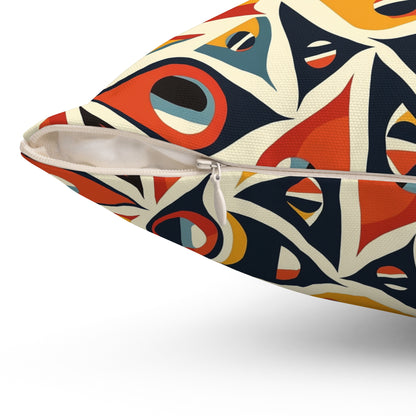 1960's America #1 Spun Polyester Square Pillow USA