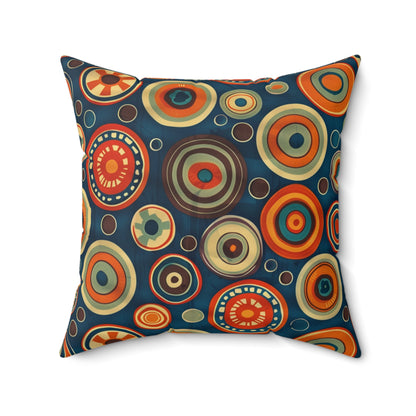 1960's America #4 Spun Polyester Square Pillow - USA