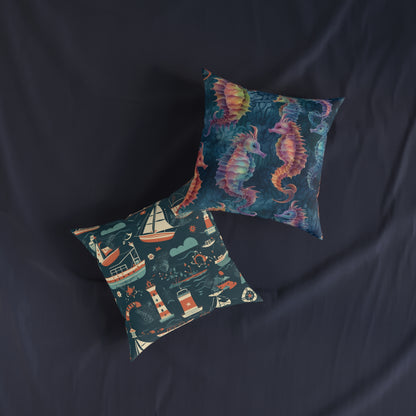 Nautical View - Square Pillow - UK