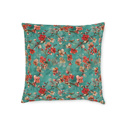 Turquoise Chinoiseries - Square Pillow - UK