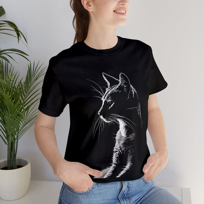 Cat Silhouette #4 - Unisex Jersey Short Sleeve Tee