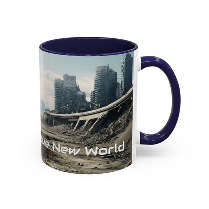 Futuristic Landscape Accent Coffee Mug - Perfect for Sci-Fi Lovers - UK