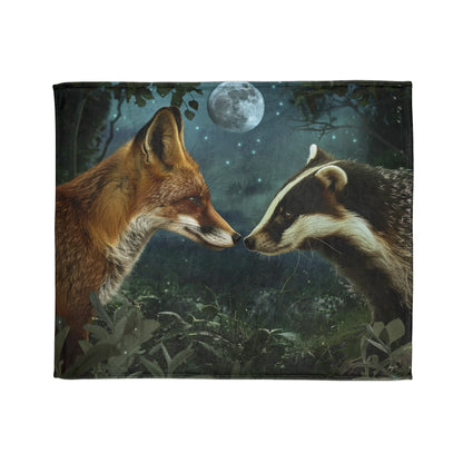 *Fox and Badger Blanket - Soft Polyester Blanket