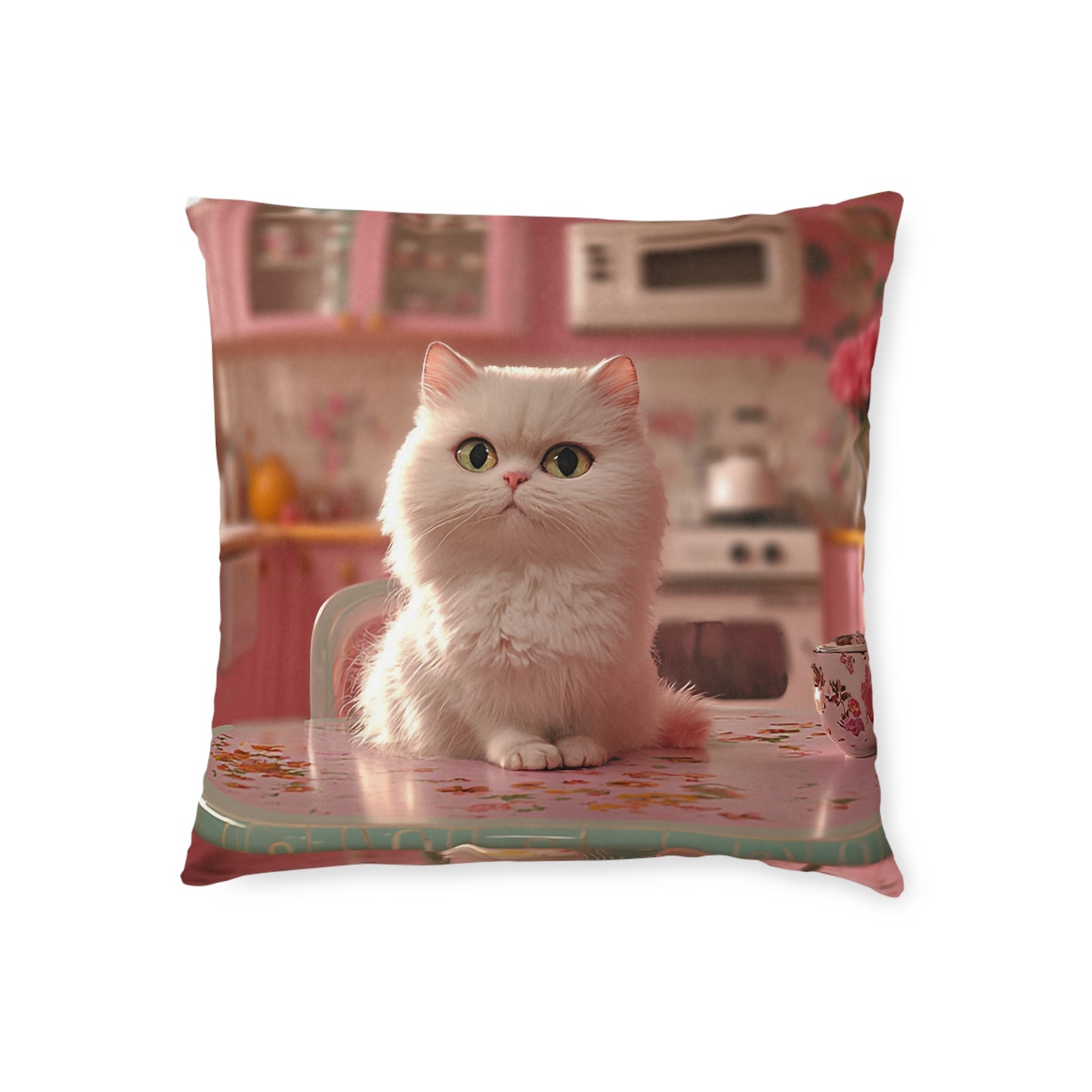 Cute Kitty Square Pillow UK