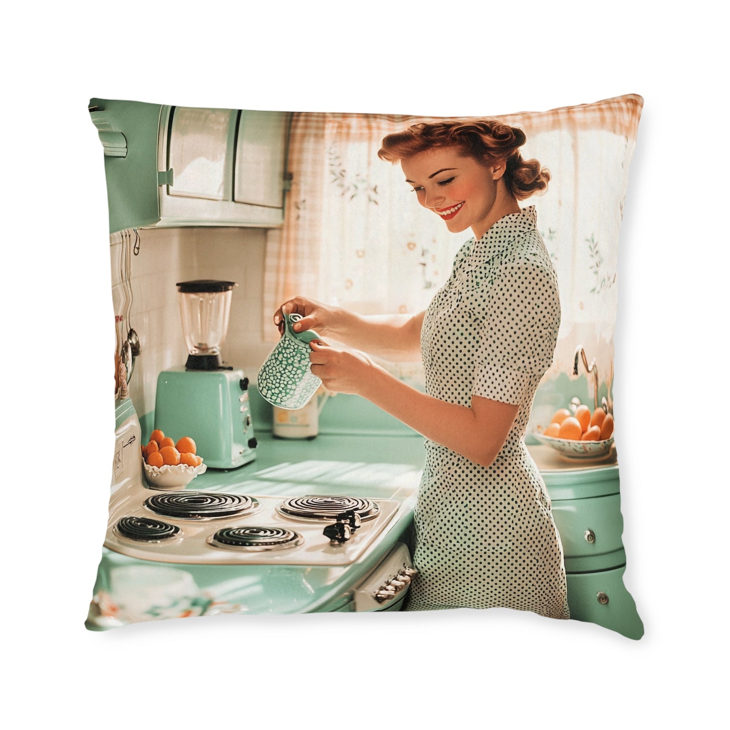 1950s Americana 2 - Square Pillow - UK