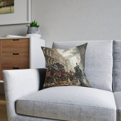 London Then and Now - Square Pillow - UK