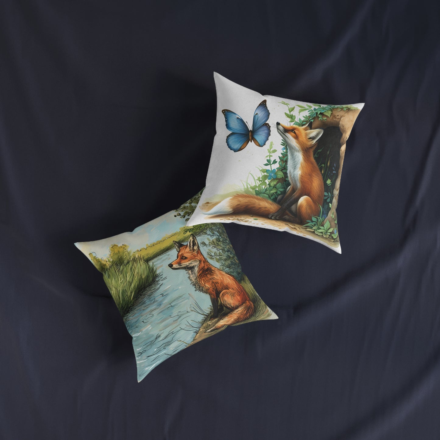 Fox 2 - Square Pillow - UK