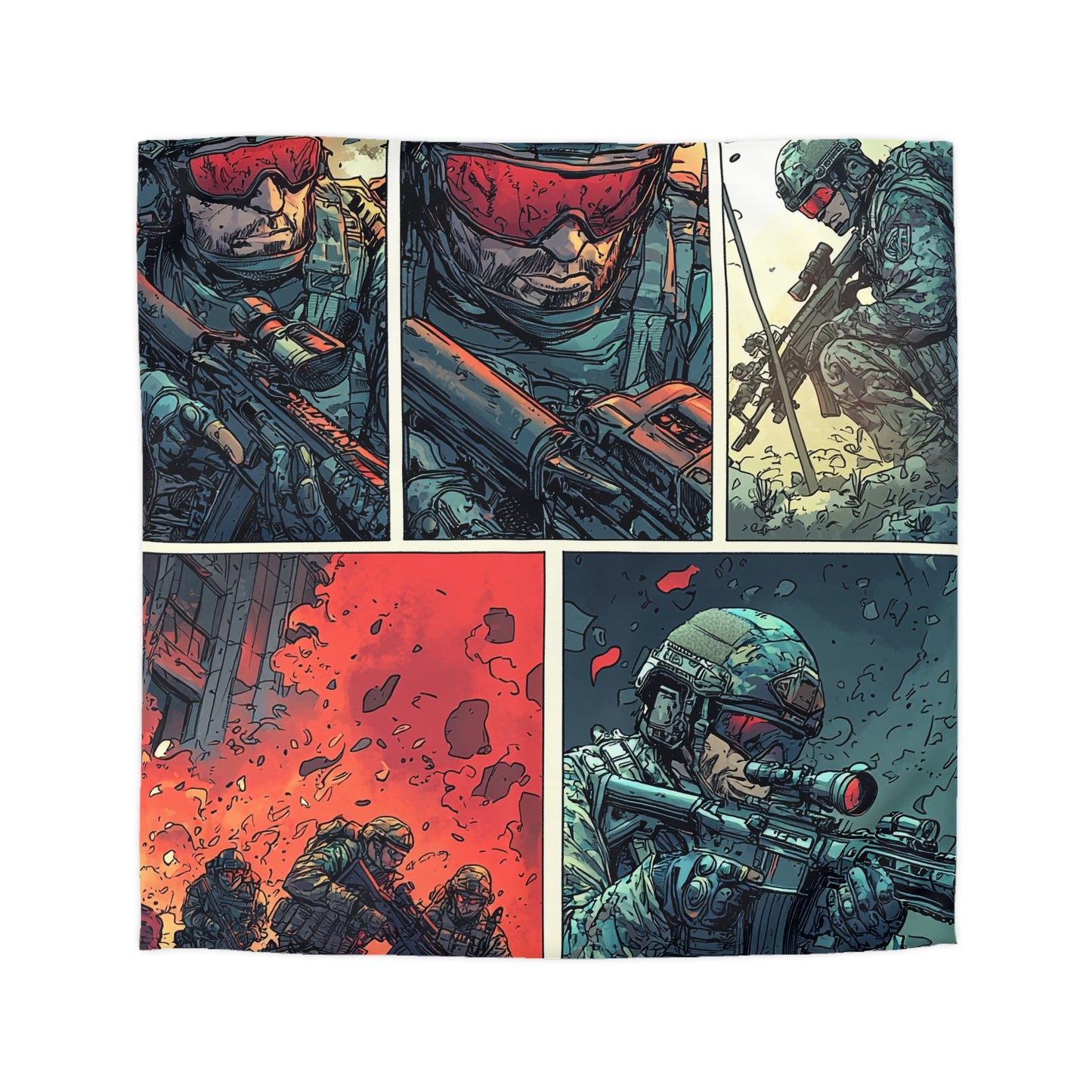 Navy SEALS Comic Book Cover - Microfiber Duvet Cover USA and UK