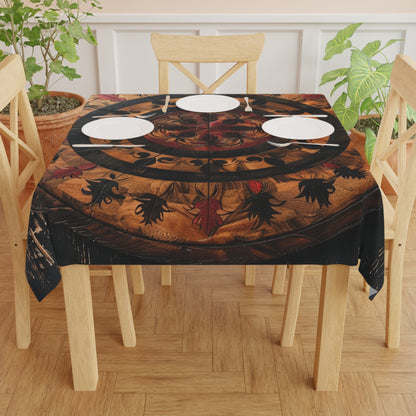 Rustic Wooden Roulette Effect 3 Tablecloth - Vintage Style for Dining & Celebrations USA