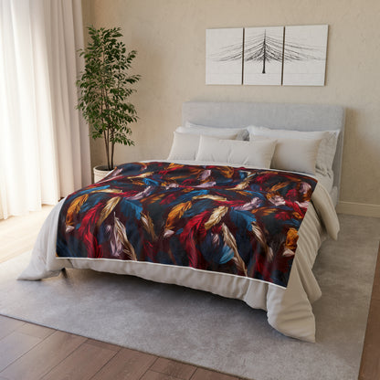Chinoiseries Feathers - Soft Polyester Blanket
