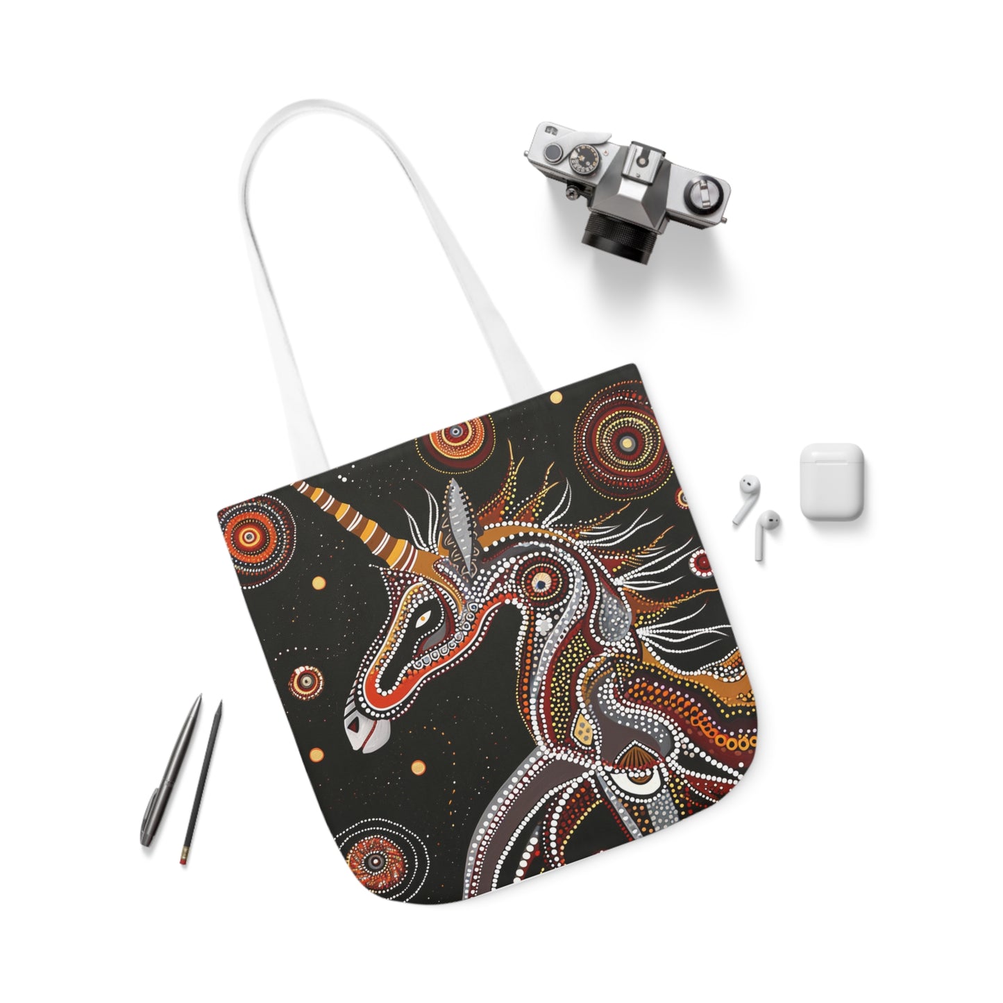Native Australian Art #4 - Polyester Canvas Tote Bag (AOP)