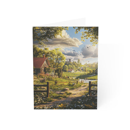 Pretty English Countryside 3 - Greeting Cards - Set of 1, 10, 30, or 50pcs for All Occasions - USA