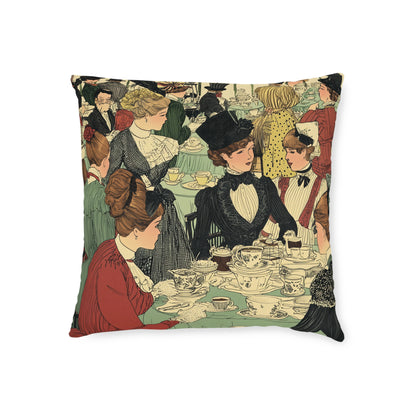 Ladies That Lunch (Vintage Tea Party) - Square Cushion - UK