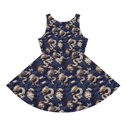 Blue Mandarin - Girls' Sleeveless Sundress - China Only