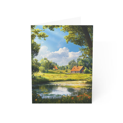 Pretty English Countryside 2 - Greeting Cards - Set of 1, 10, 30, or 50pcs for All Occasions - USA