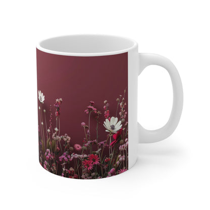 Red Meadow - Ceramic Coffee Cups, 11oz, 15oz - UK