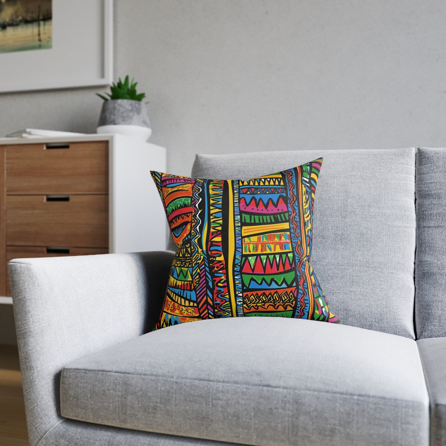 African 4 - Square Pillow - UK