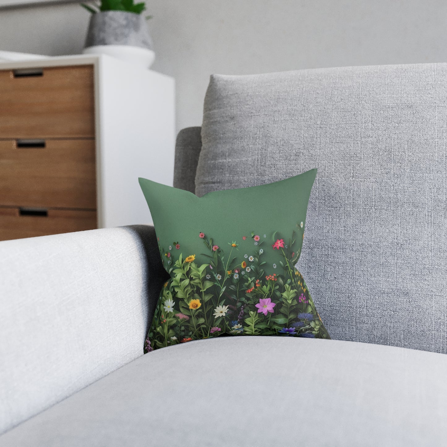 Wild Meadow 1 - Square Pillow -UK