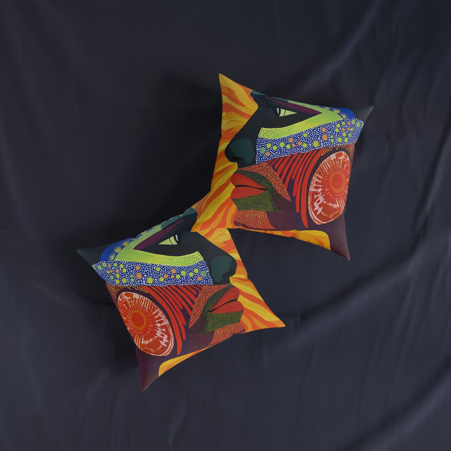 Traditional Aboriginal 3 - Square Pillow - UK