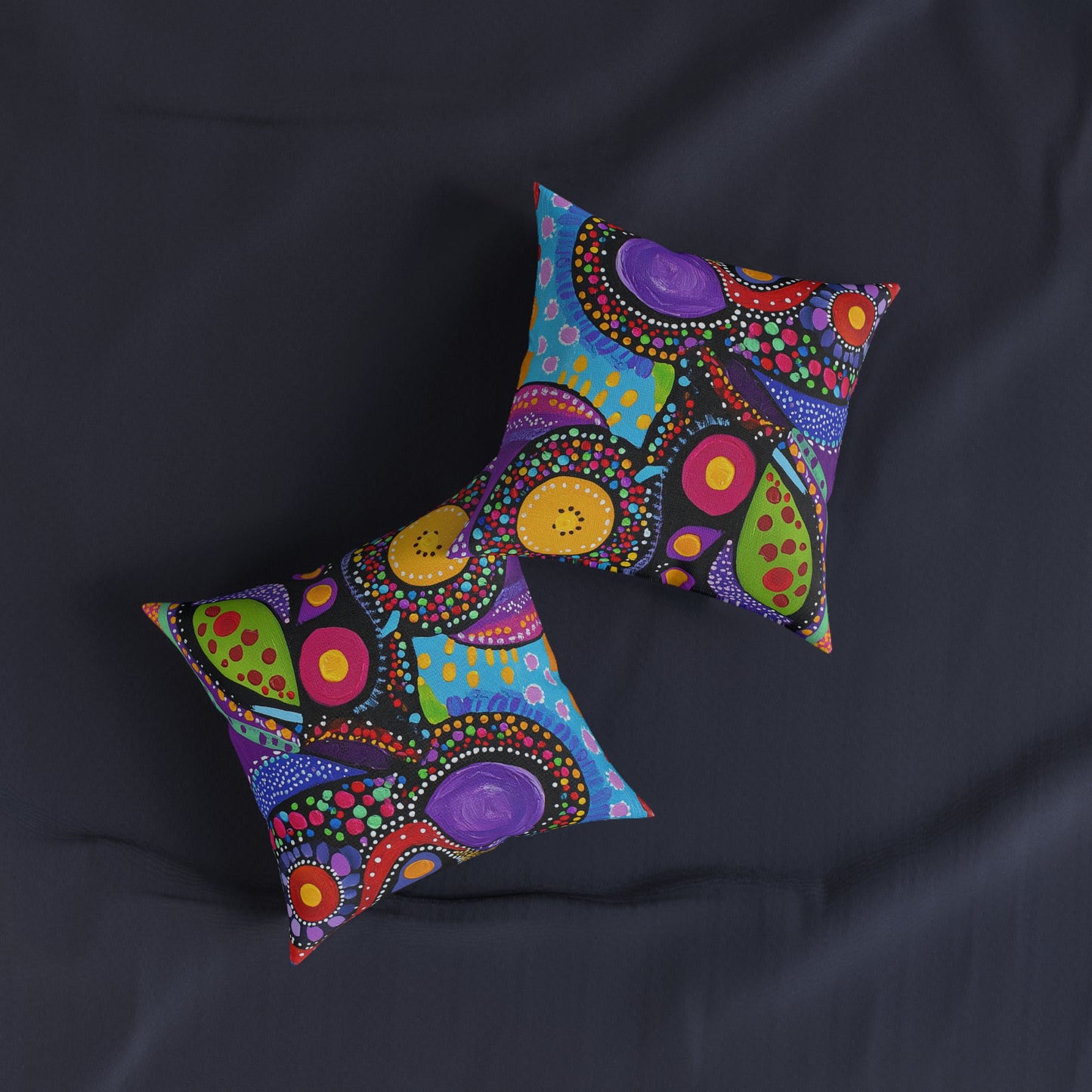Traditional Aboriginal 4 - Square Pillow - UK
