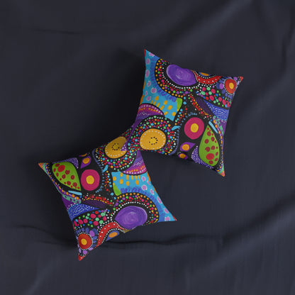 Traditional Aboriginal 4 - Square Pillow - UK